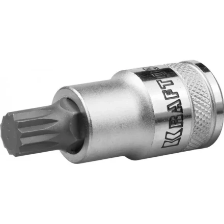 Торцовая бита-головка KRAFTOOL "INDUSTRIE QUALITAT", материал S2, SPLINE, сатинированная, 1/2", M10 27911-10_z01 купить в Надыме