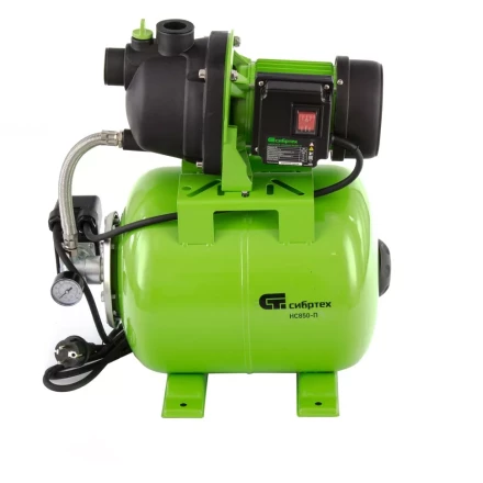 Насосная станция НС850-П, 850 Вт, напор 42 м, 3500 л/ч, ресивер 19 л Сибртех 97248 купить в Надыме