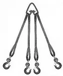 Строп текстильный четырехветвевой 4СТ 8 т  L=5.5 м К 90 мм Звено РТ-3 купить в Надыме