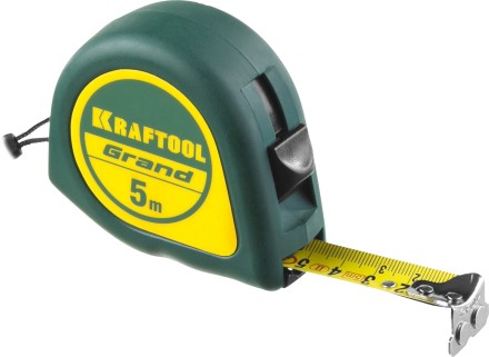 Рулетка KRAFTOOL GRAND, обрезиненный пластиковый корпус, 5м/19мм 34022-05-19 купить в Надыме