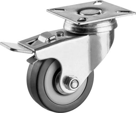 ЗУБР d 50 мм, г/п 35 кг, резина/полипропилен, поворотное колесо c тормозом (30956-50-B) купить в Надыме