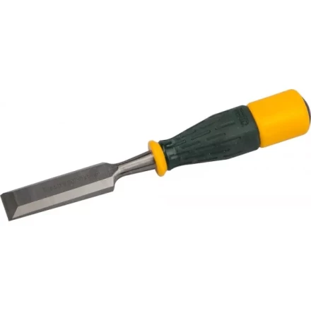 Стамеска KRAFTOOL "EXPERT" упрочненное полотно, ударочпрочная двухкомп ручка, стальной затыльник для ударных работ,25мм 1815-25_z01 купить в Надыме