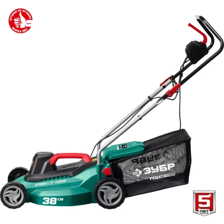 ЗУБР 1700 Вт, ш/с 38 см, сетевая газонокосилка (ГСЦ-38-1700) купить в Надыме