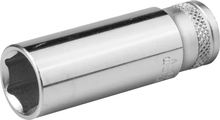 Торцовая головка KRAFTOOL "INDUSTRIE QUALITAT", удлиненная, Cr-V, FLANK, хромосатинированная, 1/4", 10 мм 27817-10_z01 купить в Надыме