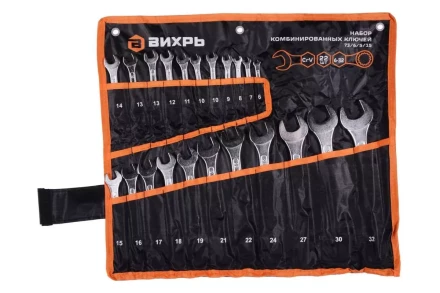 Набор комбинированных ключей 22 шт. 6 - 32, в чехле Вихрь 73/6/5/15 купить в Надыме