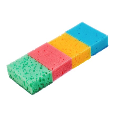 Губки для посуды Coral, 95 x 64 x 36 мм, 4 шт, Home Palisad 923585 купить в Надыме