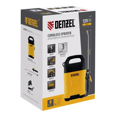 Опрыскиватель аккумуляторный Denzel D-5LI, 5 л, Li-Ion акк., 12 В, 2 Ач 64790 купить в Надыме