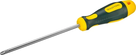 Отвертка KRAFTOOL, Cr-Mo-V сталь, двухкомпонентная противоскользящая рукоятка, PH, №3x150мм 250072-3-150 купить в Надыме