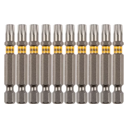 Бита TX 30х50, сталь S2, шестигранный профиль, 10 шт. Е 6,3 Denzel 11671 купить в Надыме