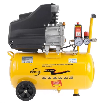 Компрессор пневматический масляный поршневой прямой привод DENZEL 58061 купить в Надыме