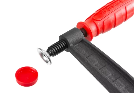 Струбцина ЗУБР "МАСТЕР", тип "F", пластмассовая ручка, стальная закаленная рейка, 120х800мм 32150-120-800 купить в Надыме