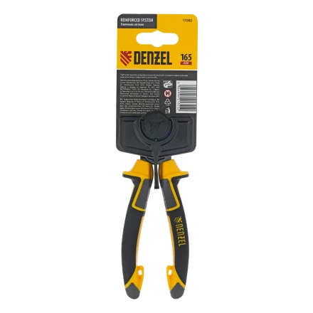 Плоскогубцы комбинированные 165 мм Denzel 17080, трехкомпонентные рукоятки купить в Надыме