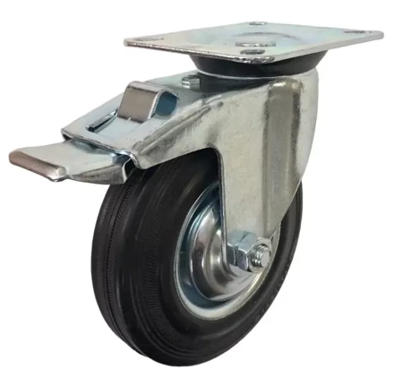 Колесо поворотное резина SCb 80 200 мм с тормозом РФ 1030006 купить в Надыме