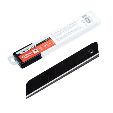 Лезвия, 18 мм, сталь SK5, black, 10 шт Matrix 793377 купить в Надыме