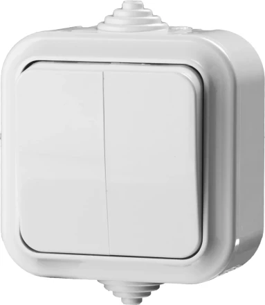 Выключатель STAYER "MASTER" "MAXIMA" двухклавишный, IP54, 6А, 220В 54302-W купить в Надыме