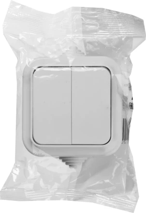 Выключатель STAYER "MASTER" "MAXIMA" двухклавишный, IP54, 6А, 220В 54302-W купить в Надыме