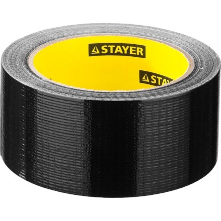 Армированная лента, STAYER Professional 12086-50-25, универсальная, влагостойкая, 48мм х 25м, черная 12086-50-25 купить в Надыме