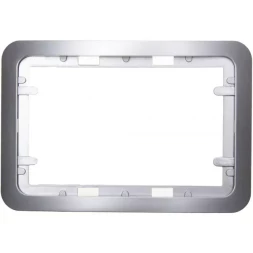 Панель СВЕТОЗАР "ГАММА" накладная для двойных розеток, цвет светло-серый металлик, 1 гнездо SV-54145-2-SM
