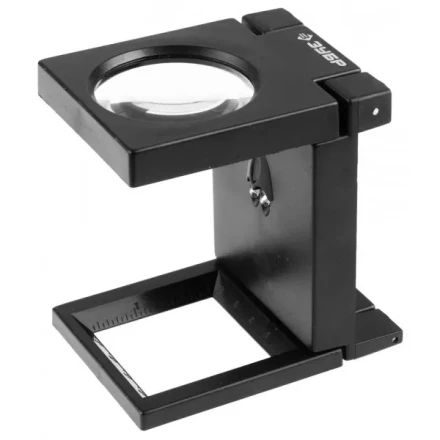 Лупа ЗУБР "МАСТЕР" складная на подставке, светодиодная подсветка, 5 кратное увеличение, диаметр 50мм 40542-50 купить в Надыме