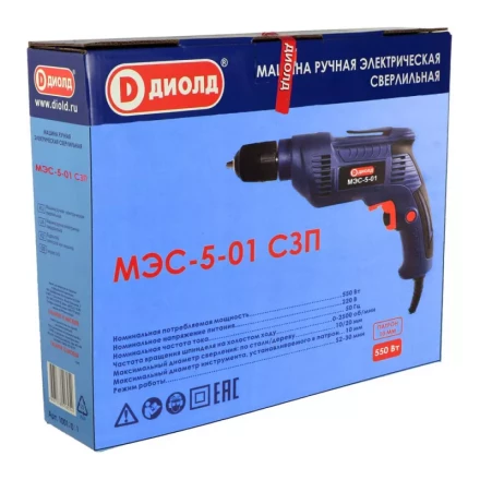 Безударная дрель Диолд МЭС-5-01 СЗП (самозажимной патрон) купить в Надыме