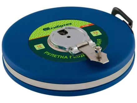 Рулетка геодезическая 20 м х 13 мм СИБРТЕХ закрытый корпус фиберглассовая лента 31261 купить в Надыме