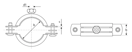 Хомуты трубные с гайкой промфасовка серия ЭКСПЕРТ купить в Надыме