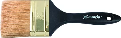 Кисть плоская "Профи" 3" натуральная щетина пластмассовая ручка  MATRIX 83164 купить в Надыме