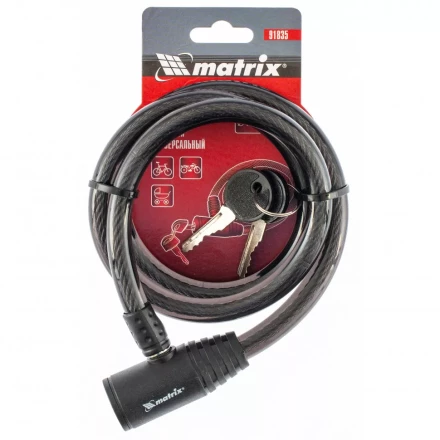 Замок тросовый универсальный 12 х 960 мм Matrix 91835 купить в Надыме
