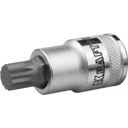Торцовая бита-головка KRAFTOOL &quot;INDUSTRIE QUALITAT&quot;, материал S2, SPLINE, сатинированная, 1/2&quot;, M14 27911-14_z01 купить в Надыме