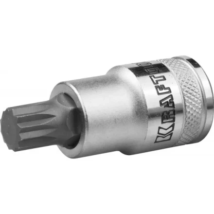 Торцовая бита-головка KRAFTOOL "INDUSTRIE QUALITAT", материал S2, SPLINE, сатинированная, 1/2", M14 27911-14_z01 купить в Надыме