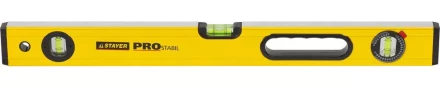Уровень STAYER "PROFI" PROSTABIL профессион коробчатый, усилен, 2 фрезер поверх, 3 ампулы (1 поворотная), ручки, 60 см 3471-060_z01 купить в Надыме