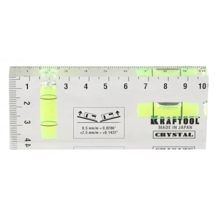 Уровень KRAFTOOL "PRO" "CRYSTAL" 2 ампулы, 40х100мм 1-34865-040 купить в Надыме