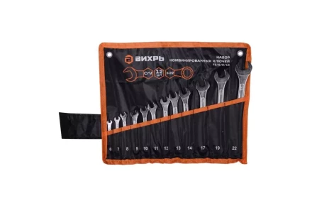 Набор комбинированных ключей Вихрь 12 шт. 6 - 22, в чехле 73/6/5/13 купить в Надыме