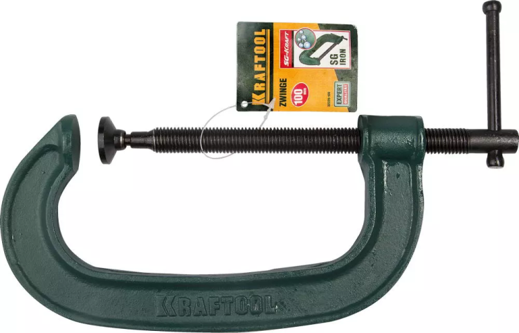 Струбцина KRAFTOOL "EXPERT", высокопрочный чугун с шаровидным графитом, 4"/100 мм 32229-100 купить в Надыме