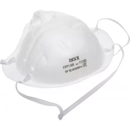 Полумаска фильтрующая DEXX противоаэрозольная, многослойная, коническая, FFP1 11103 купить в Надыме