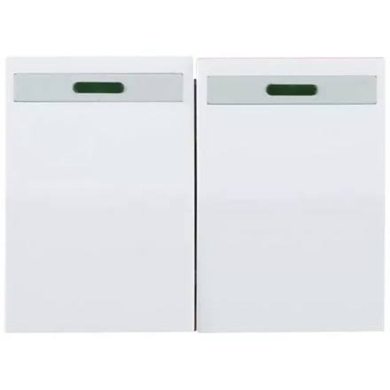 Выключатель СВЕТОЗАР "ЭФФЕКТ" двухклавишный, с эффектом свечения, без вставки и рамки, цвет белый, 10A/~250B SV-54435-W купить в Надыме