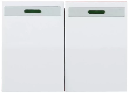 Выключатель СВЕТОЗАР "ЭФФЕКТ" двухклавишный, с эффектом свечения, без вставки и рамки, цвет белый, 10A/~250B SV-54435-W купить в Надыме