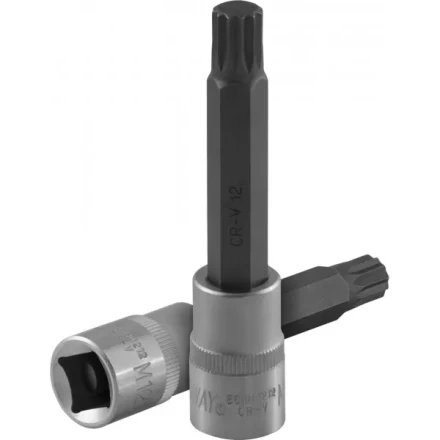 Торцевая насадка 1/2"DR вставка SPLINE M10x100мм для ГБЦ двигателей VAG  S64H4212 Jonnesway 49466 купить в Надыме