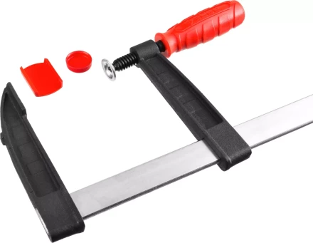 Струбцина ЗУБР "МАСТЕР", тип "F", пластмассовая ручка, стальная закаленная рейка, 120х500мм 32150-120-500 купить в Надыме