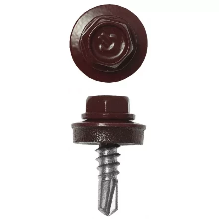 Саморезы ЗУБР "ПРОФЕССИОНАЛ" окраш., RAL 3005 темно-красн., для крепл. кров. матер. к металл. констр., 5.5x25мм, 1800шт 4-300310-55-025-3005 купить в Надыме