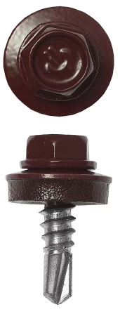 Саморезы ЗУБР "ПРОФЕССИОНАЛ" окраш., RAL 3005 темно-красн., для крепл. кров. матер. к металл. констр., 5.5x25мм, 1800шт 4-300310-55-025-3005 купить в Надыме