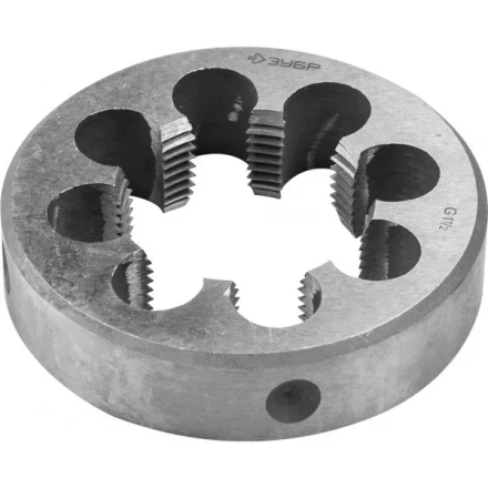 Плашка ЗУБР "МАСТЕР" круглая ручная для трубной резьбы, G 1 1/2" 4-28032-3/2 купить в Надыме