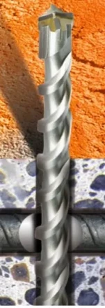 Бур SDS-plus по бетону с арматурой AX 8х210мм  Кратон 1 02 05 006 купить в Надыме