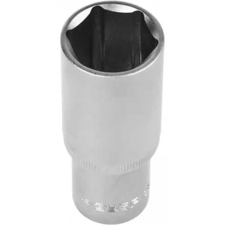 Головка торцовая ЗУБР "МАСТЕР" (1/2"), удлиненная, Cr-V, FLANK, хроматированное покрытие, 22мм 27726-22 купить в Надыме