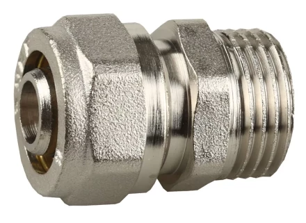 Соединитель ЗУБР с наружной резьбой, цанга-штуцер,1/2&quot;х16х2,0 мм, никель 51401-16-1/2 купить в Надыме
