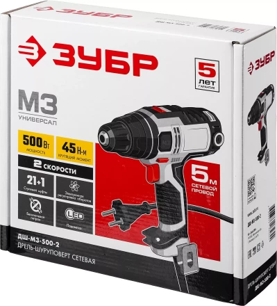 Дрель-шуруповерт сетевая ДШ-М3-500-2 серия МАСТЕР купить в Надыме