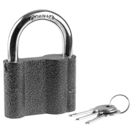 Замок STAYER "MASTER" навесной, металлический корпус, с закаленной дужкой, в коробке, 80мм 37145-80 купить в Надыме