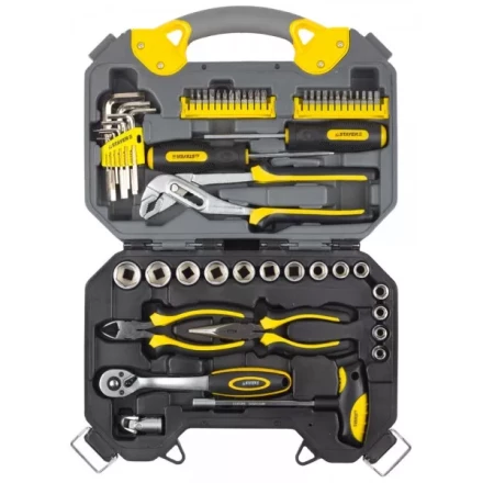 Набор инструментов STAYER "PROFI" универсальный, высококачественная CRV сталь, хромированное покрытие, 56 предметов 27710-H56 купить в Надыме