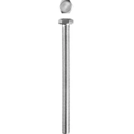 Болт ЗУБР "МАСТЕР" с шестигранной головкой, ГОСТ 7798-70, класс прочности 5.8, оцинкованный, M6x80мм, 5кг 303080-06-080 купить в Надыме