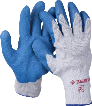 Перчатки трикотажные ЗУБР, с утолщённым рельефным латексным покрытием, Профессионал (11260-L) купить в Надыме